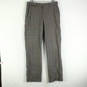 Hiltl Pants Mens 32X32 Gray Glen Plaid Wool Trousers Retro